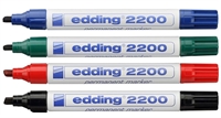 Edding 2200 permanent marker med skrå spids 1-5 mm - 10 pr. æske